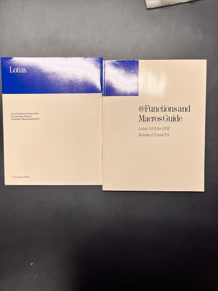 Lotus 123 Spreadsheet Software DOS Version 2.4 Vintage 1991 Opened