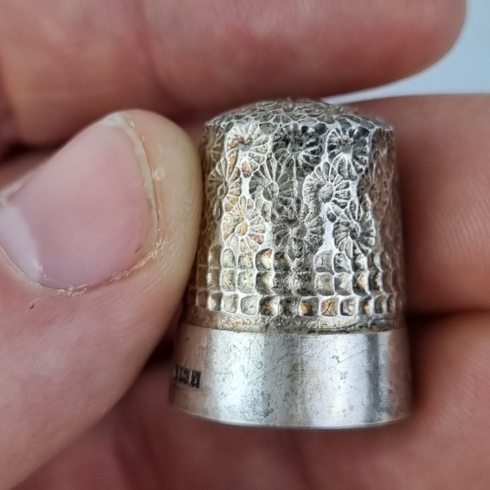 Vintage Solid Silver Thimble Birmingham 1973 James Swann & Sons