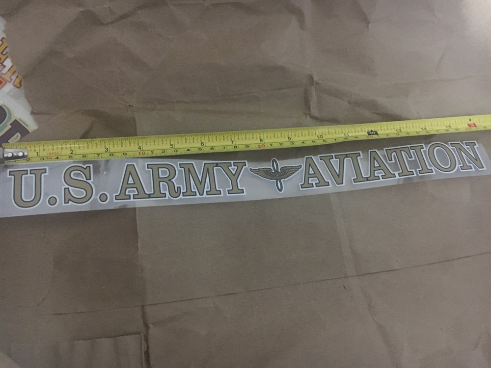 US Army AVIATION Window Decal (Applied outside)