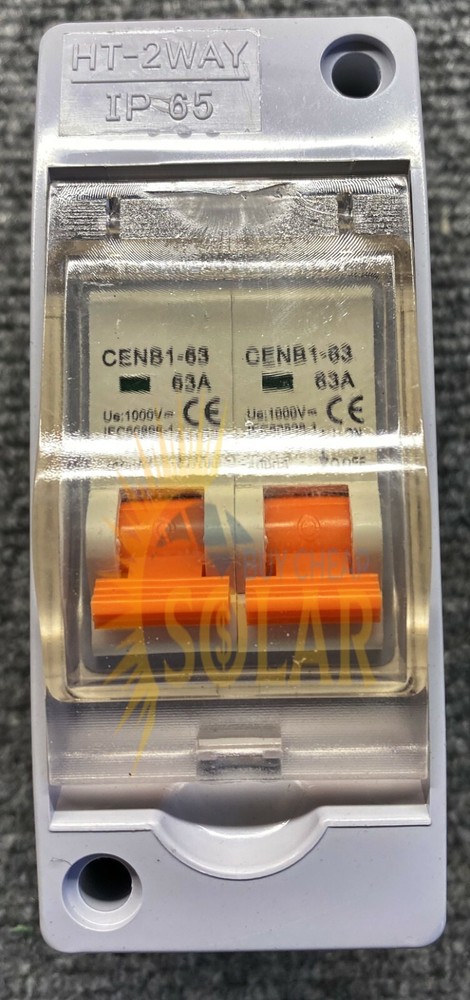 2 string solar combiner box disconnect new DC1000V Includes 63A Breakers