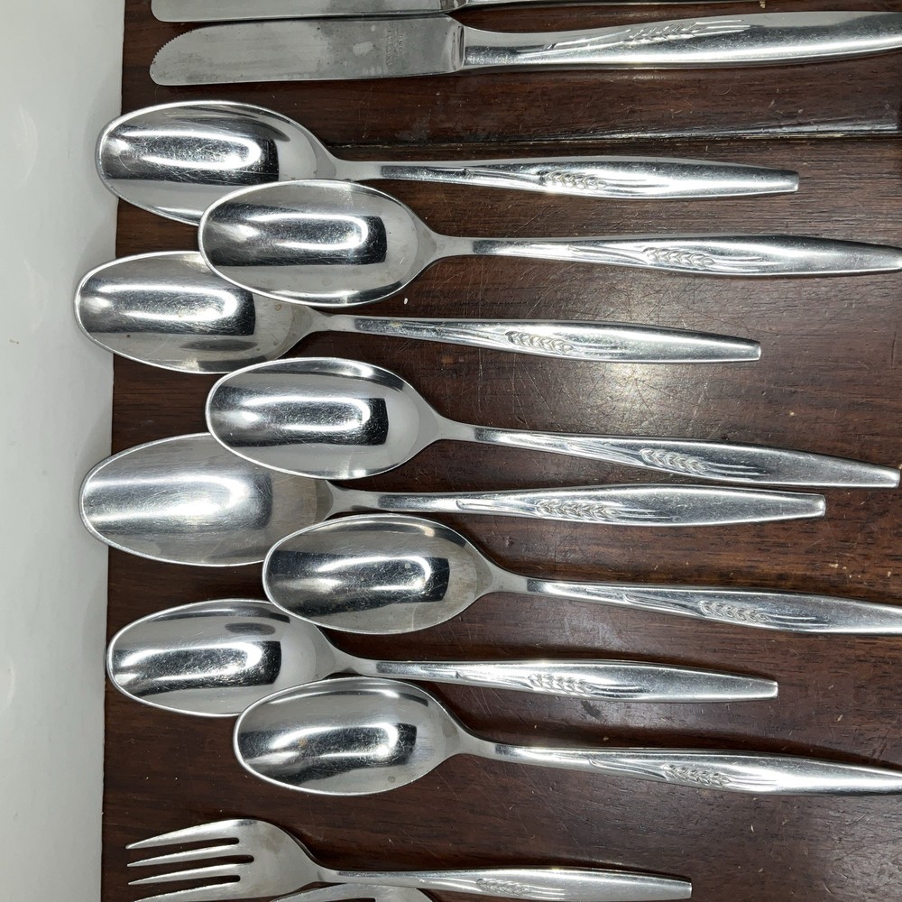 Prudential Stainless “Wheat Sprig” Flatware 30 PC Set