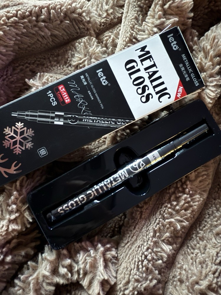 Oil-based Chrome Marker Pen High Gloss Silver 1 mm