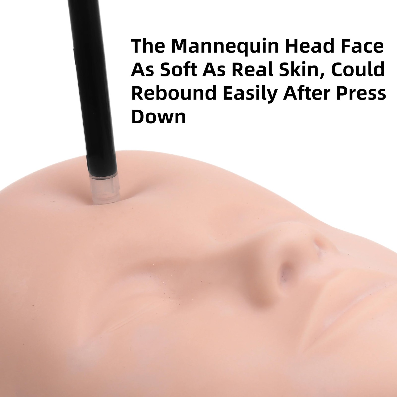 Czrleaty Mannequin Head for Facial Practice, 1 count (Pack of 1), Beige