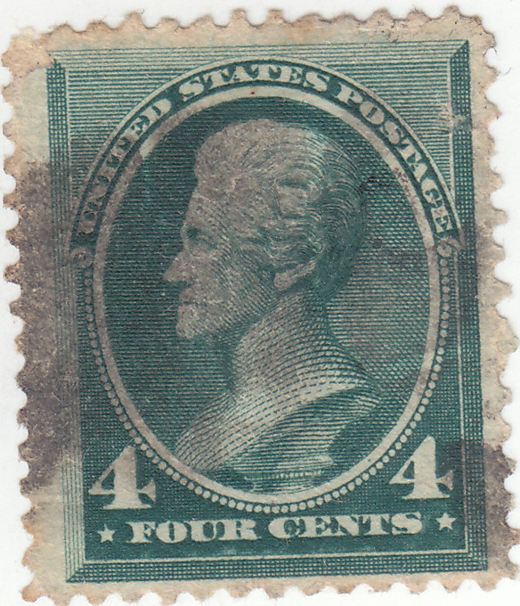 Scott # 211 - 4c Blue Green - Jackson -  Used - SCV - $27.50