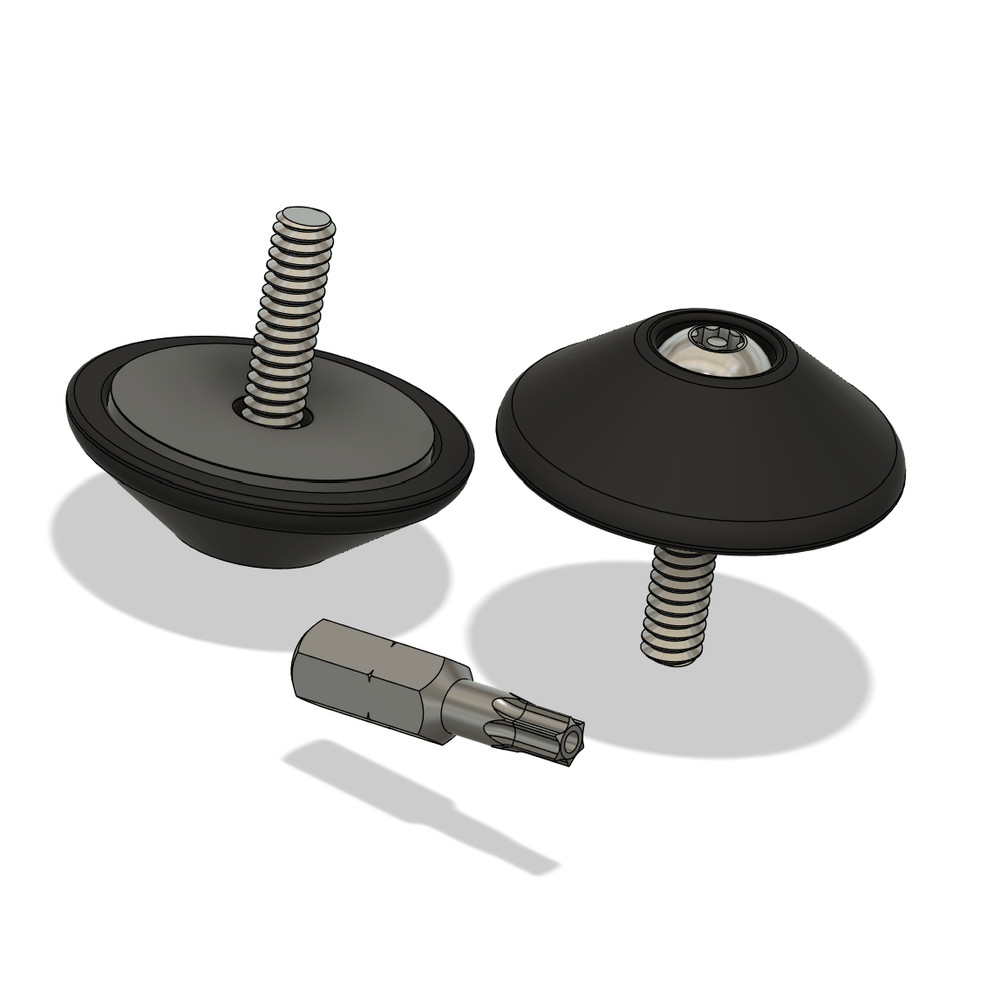 Hummingbird Helix/SOLIX Tamper Resistant Gimbal Knobs 10-24 Thread