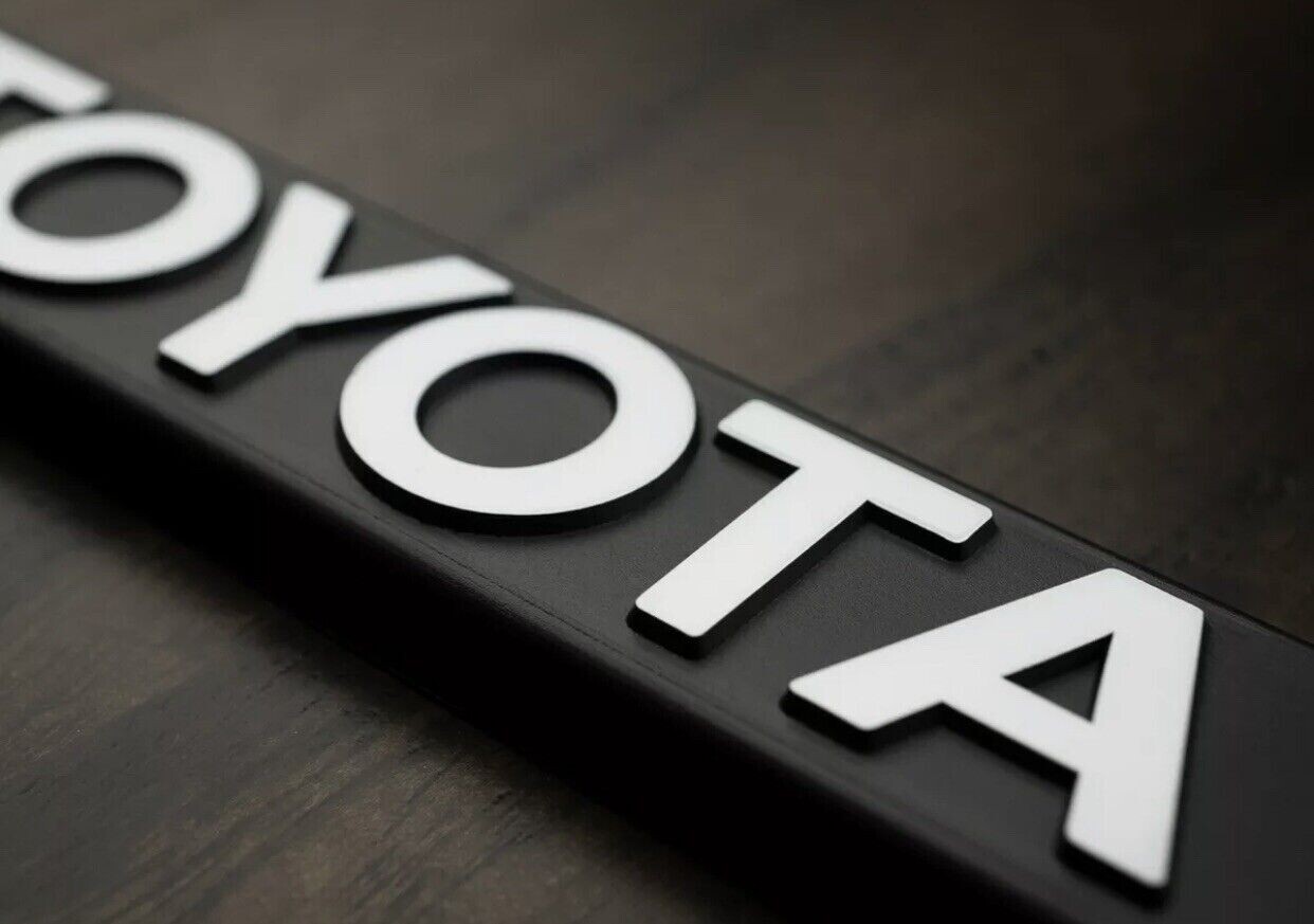 Toyota-Retro-Style-License-Plate-Frame-TRD-Offroad-Tacoma-FJ-Cruiser-4x4