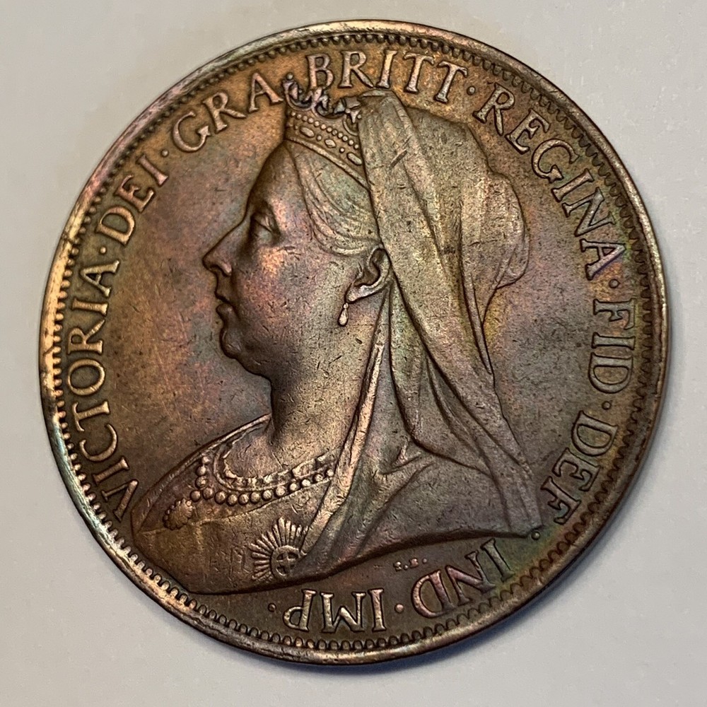 1901 Great Britain One Penny Coin