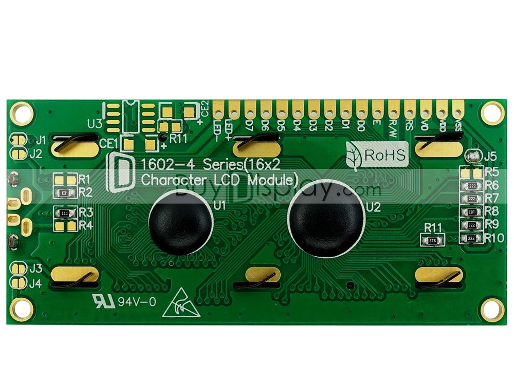 5V White on Black 16x2 Character LCD Display w/Tutorial,High Contrast,HD44780