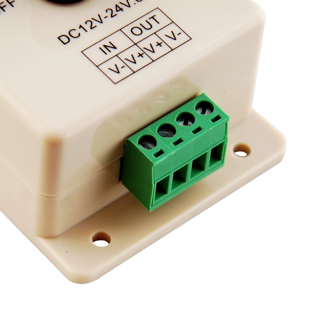 3pcs Manual Dimmer Switch for LED Strip Light, 12V 8A Mountable with Terminals
