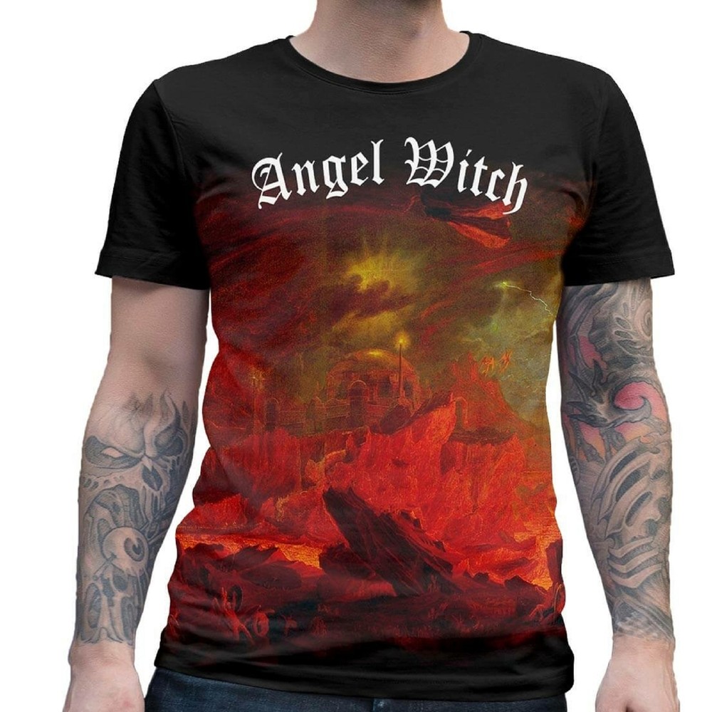 ANGEL WITCH 1st Album MENS BLACK T-SHIRT - SIZE XL - 80 METAL / NWOBHM BAND rare