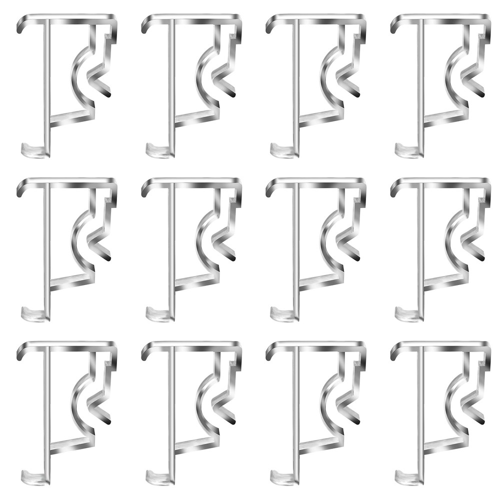 12 Pcs Valance Blind Clips Replacement Clear 2" Plastic Hidden Clips Horizontal