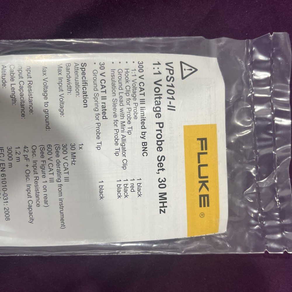 FLUKE Model VPS101 Test Probe Lead Assembly (NEW).