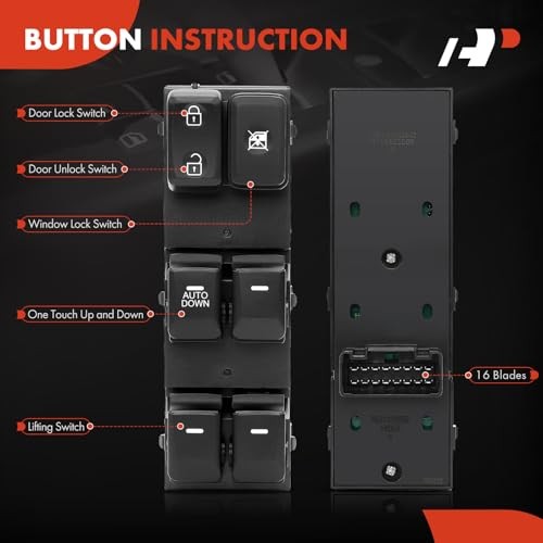 - Front Left Driver Side - Master Power Window Switch - Compatible with Kia