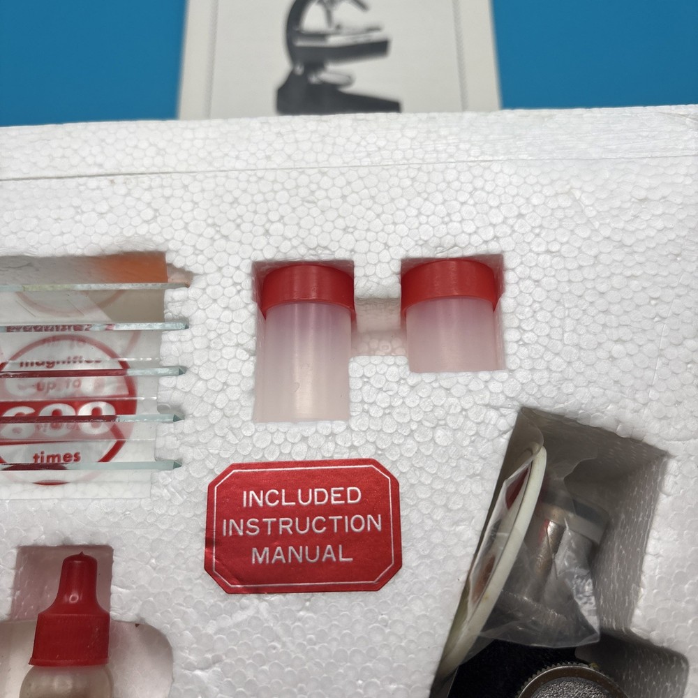 Vintage Creative Science 600 X Microscope Lab with instructions
