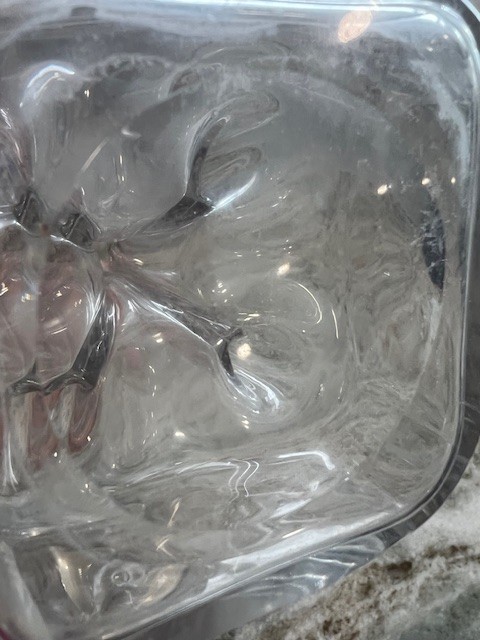 Antique Silver Collared Glass Glug Glug Decanter Victorian