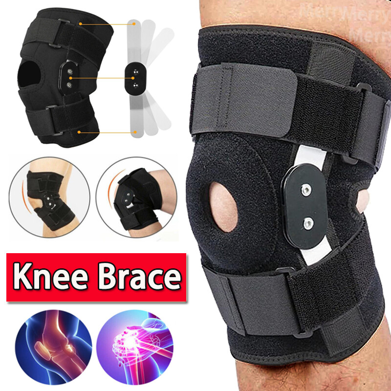 Hinged Knee Brace Open Patella Compression Support Wrap Arthritis Joint Meniscus