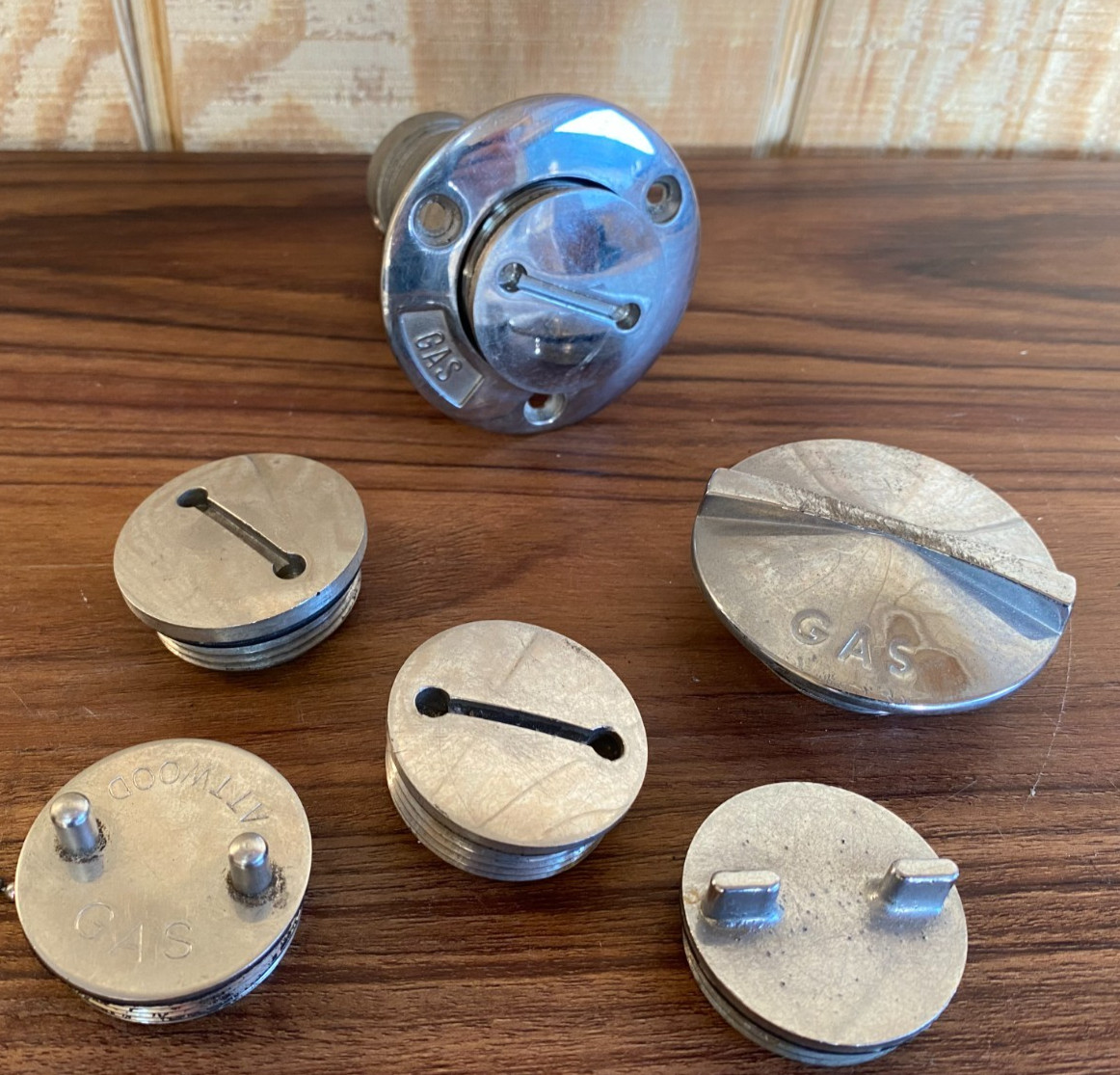 6 Fuel Cap Boat Marine Gas Tank Deck Fill Filler Lot MIXED LOT