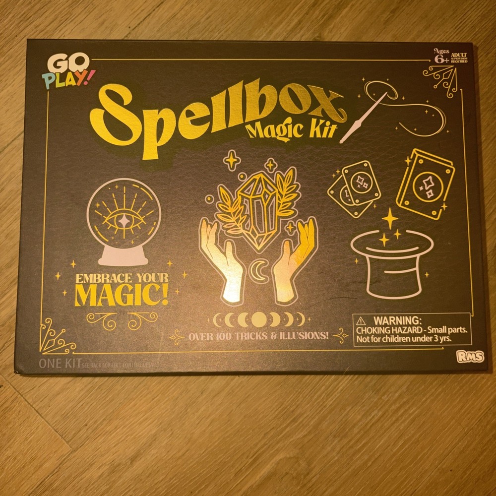 NEW, SPELLBOX MAGIC KIT, OVER 100 TRICKS & ILLUSIONS, AGES 6+