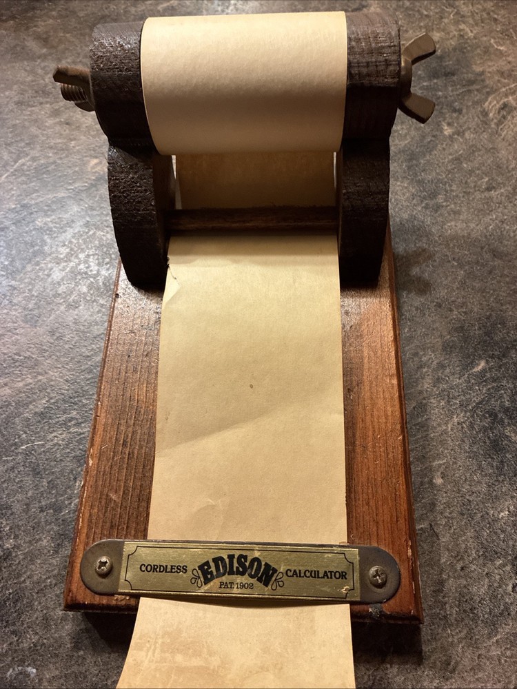 Cordless Edison Calculator Notepad Wall Mountable PAT 1902