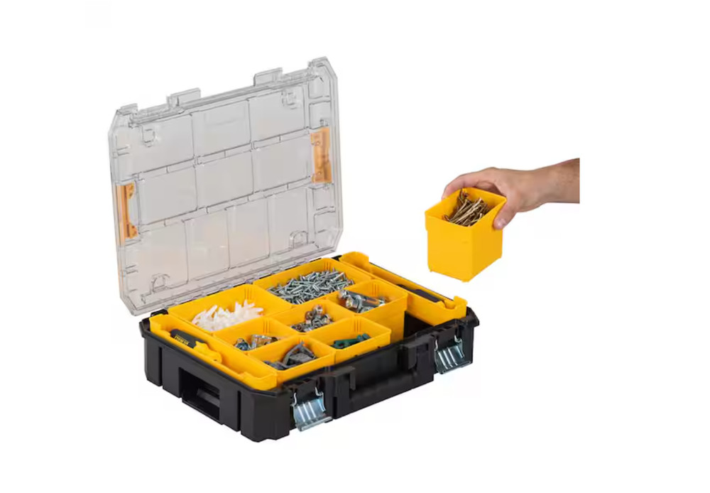 New ! TSTAK V 7 in. Stackable 9-Compartment Small Parts & Tool Storage Organizer
