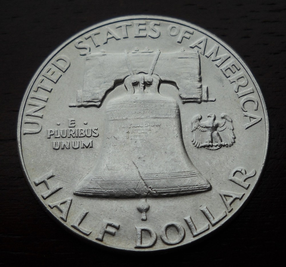 1956 Benjamin Franklin Half Dollar BU 90% Uncirculated Silver Coin
