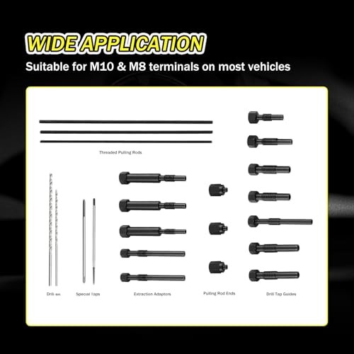 Glow Plug Removal Tool | 22-Piece High-Hardness Extraction Kit | M8 & M10