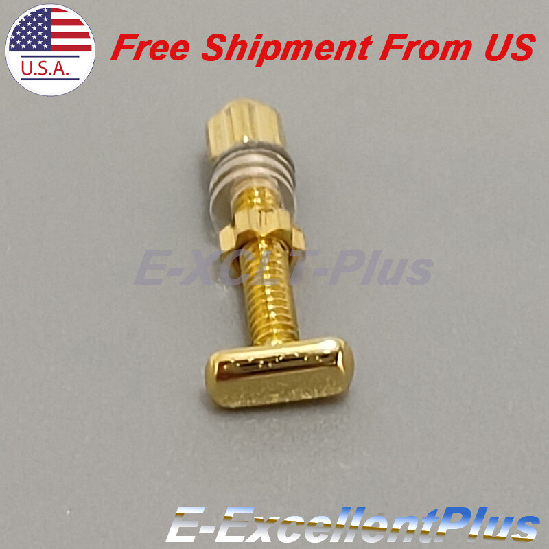 2PCS Curved Rectangle Screw&Bolt Replacement For C ar tier Eyeglasses Frame Gold