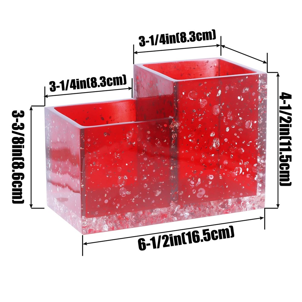 Vanity Countertop Accessory Oranizer, Holder for Makeup Brush and Teethbrush,...