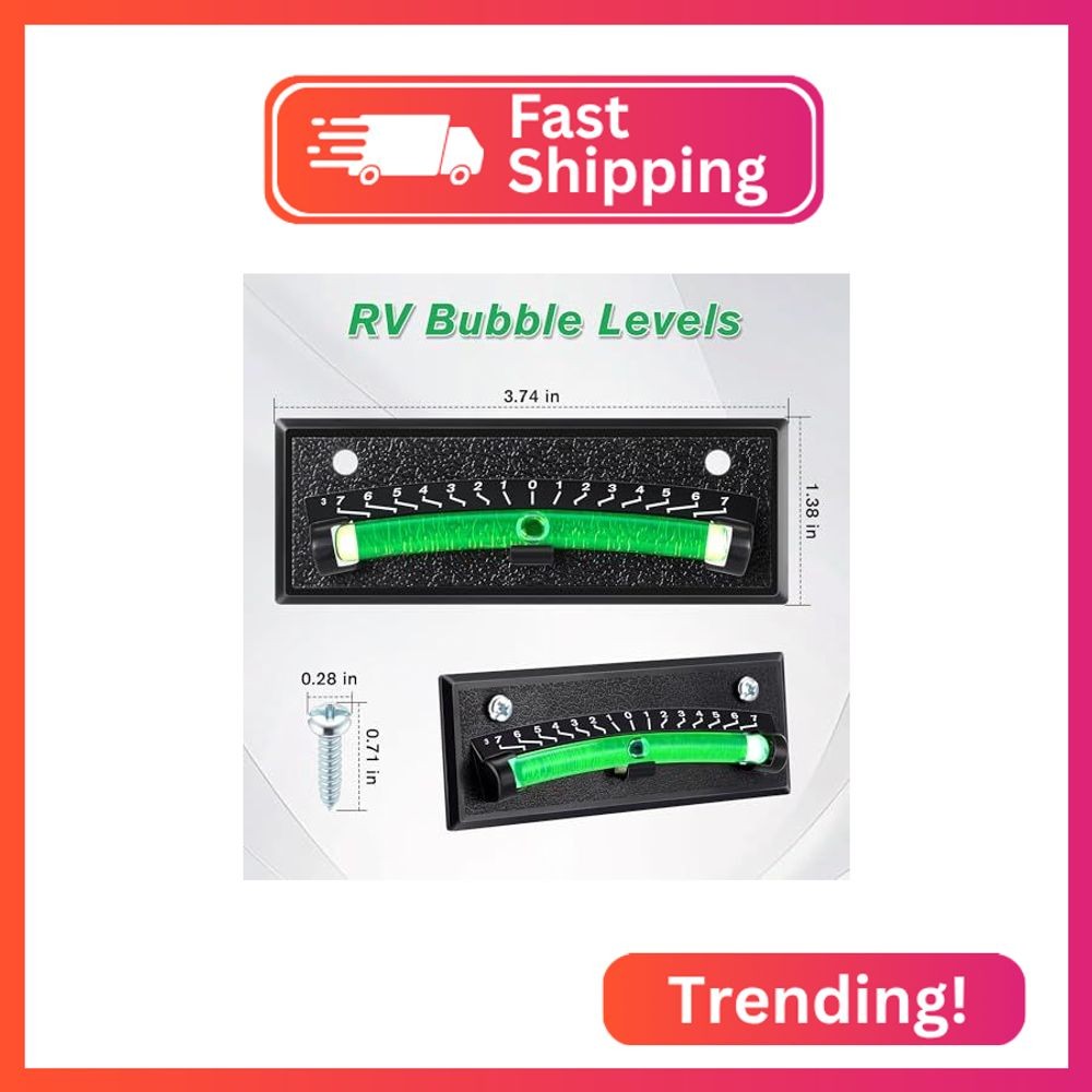 4 Pack Dunkive RV Level Bubble, Graduated Scale Levels for Precision Leveling, S
