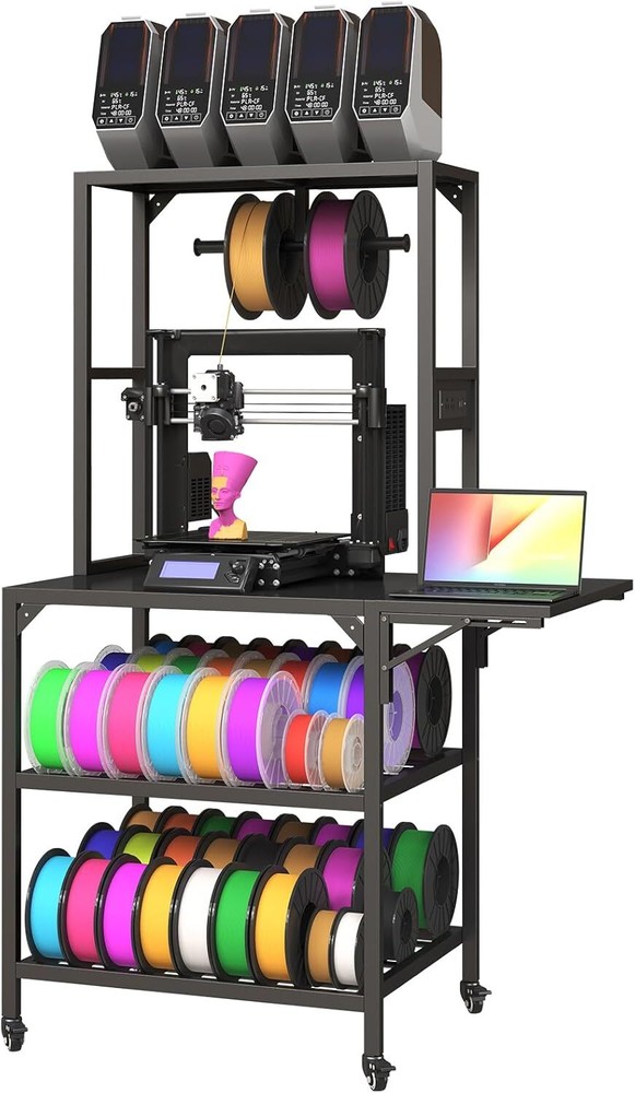 3D Printer Stand,Heavy Duty Workbench Table Stand w/Filament Storage Rack Holder