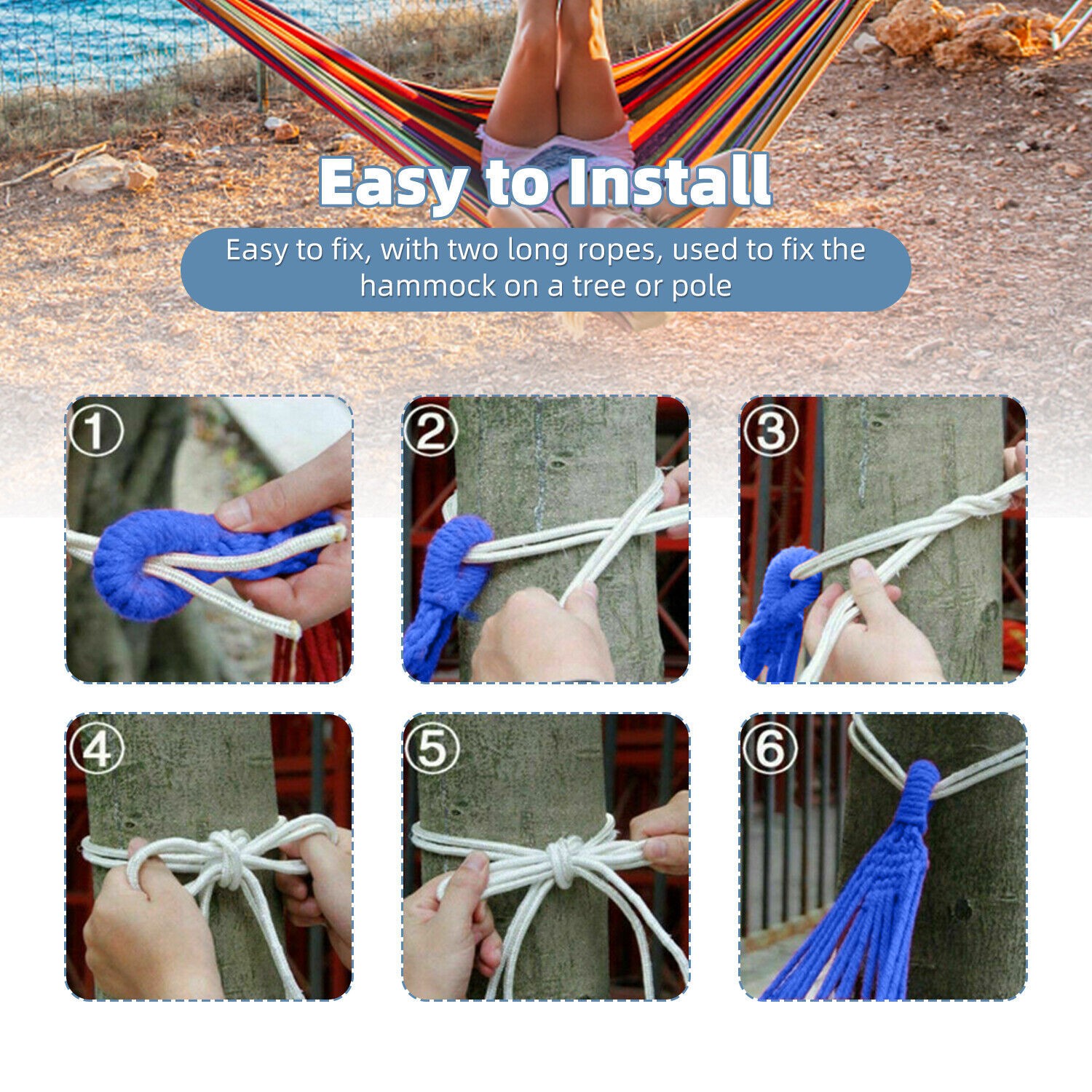 Portable Double Single Person Parachute Outdoor Camping Hammock Hanging Swing