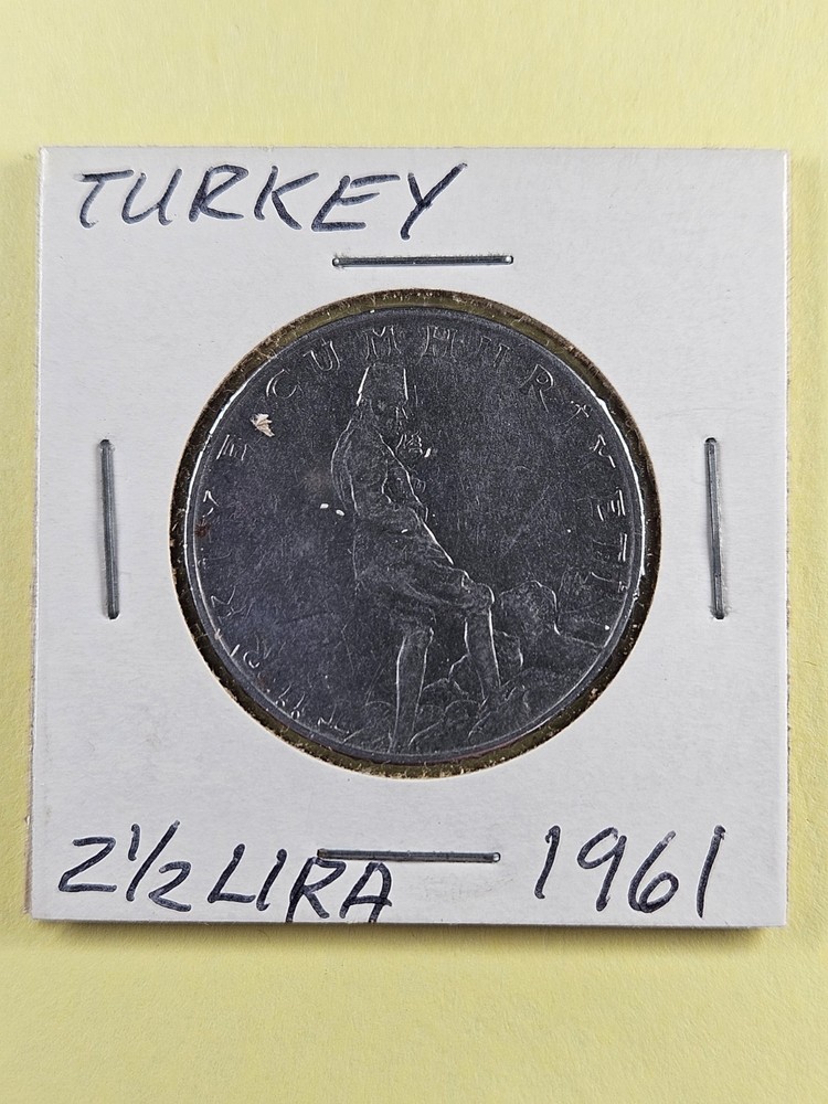 COINS - TURKEY - 2-1/2 LIRA 1961