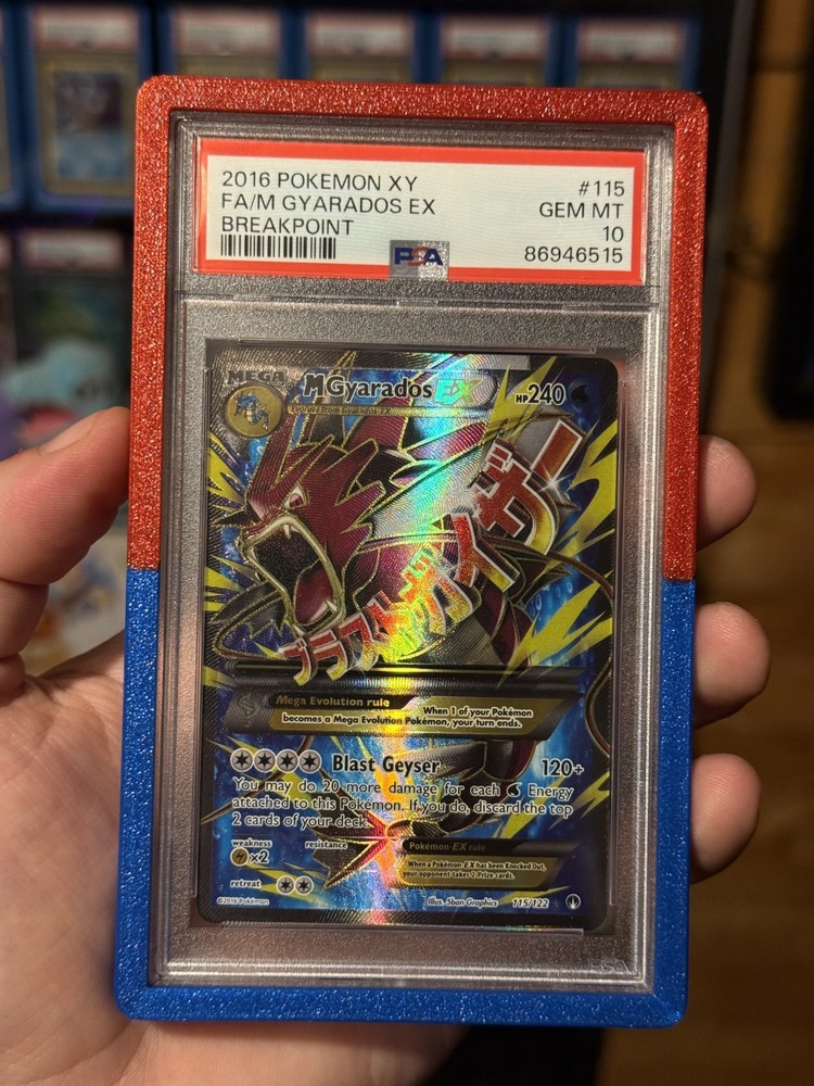 PSA Slab Protectors - Bumper Guards - Graded Guard - Red Blue Sparkle