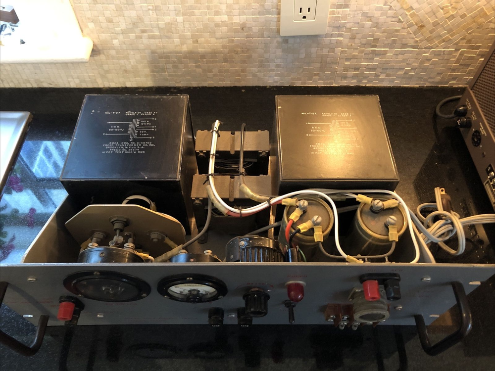 RMCA No. C-40702 24/28 Volt Power Supply Voltmeter Ammeter Freed Transformers