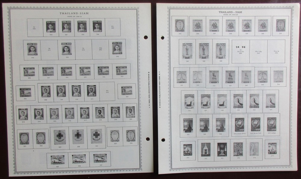 Thailand: Clean Set of Unused Minkus Supreme Global Pages to 1969