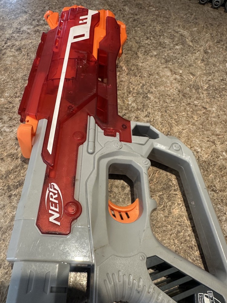 NERF Zombie Strike N-Strike Elite Translucent Red 2013