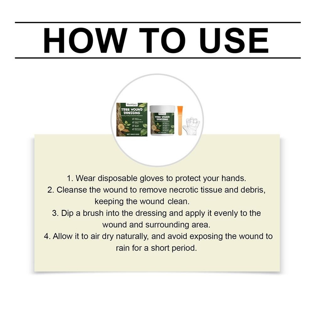 Tree Wound Dressing Sealant - Pruning Cut Healing Paste for Trees & Shrubs