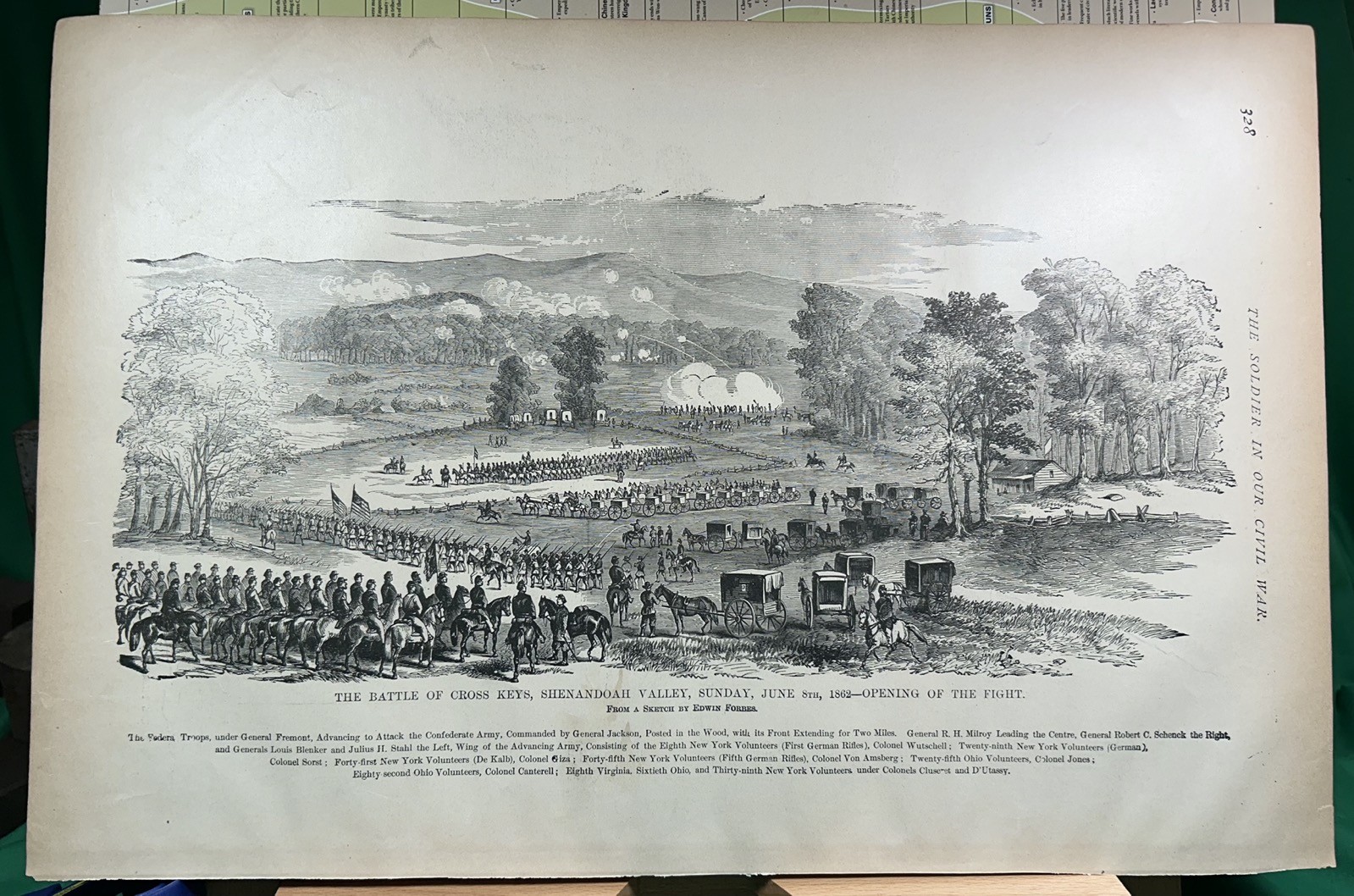 THE BATTLE OF CROSS KEYS, SHENANDOAH VALLEY..The Soldier in Our Civil War (1890)