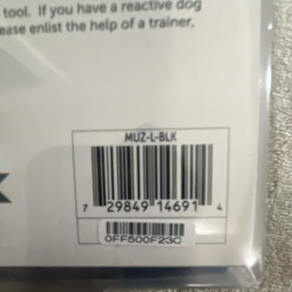 PetSafe Muzzle Large Nylon MUZ-L-BLK for Collies, Pointers, Retrievers