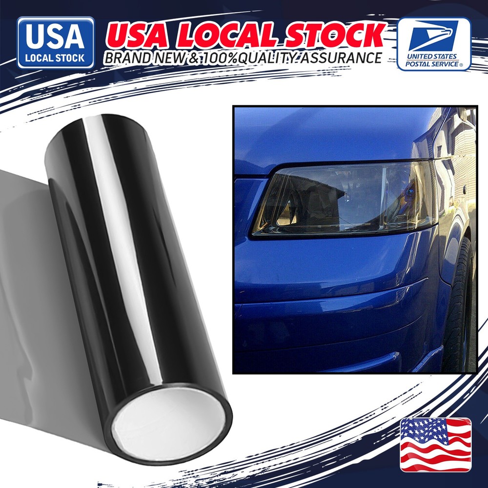 Light black Vinyl Film Wrap Sheet for Headlight Backup Light Tail Light