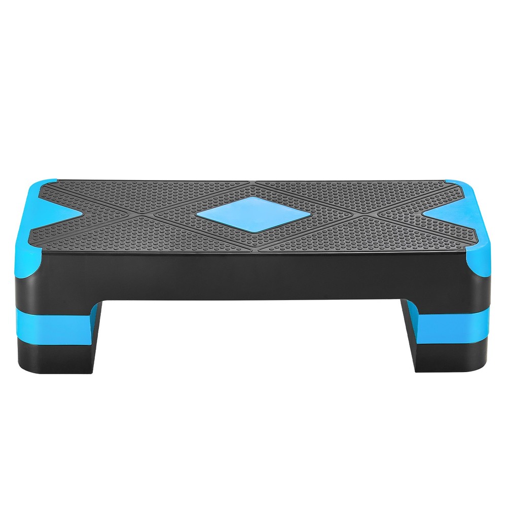 Uimoso Adjustable Aerobic Exercise Step Platform with 4 Risers - Blue