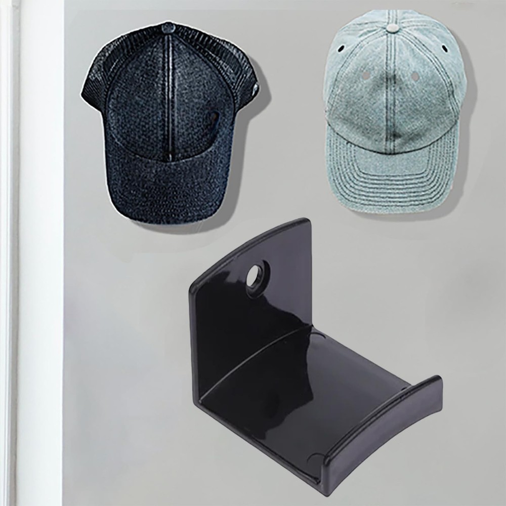 6 Pack Adhesive Hat Hooks for Wall, Cowboy Hat Rack, 2 Installation Methods o...