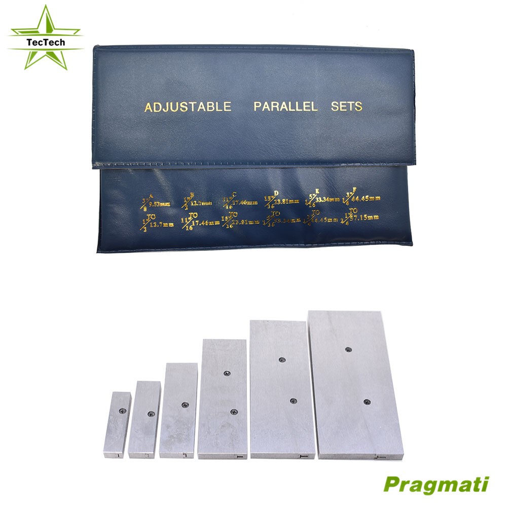 New 6 Pack Adjustable Parallel Set 3/8" - 2-1/4" From USA