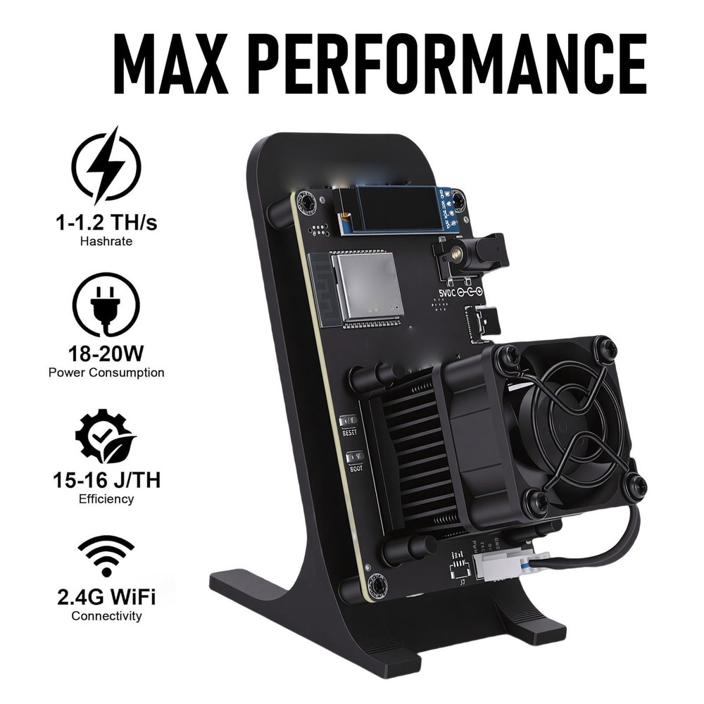 Open Source Bitcoin Miner 1.2TH/s Efficient Mining For Home Use NEW☚