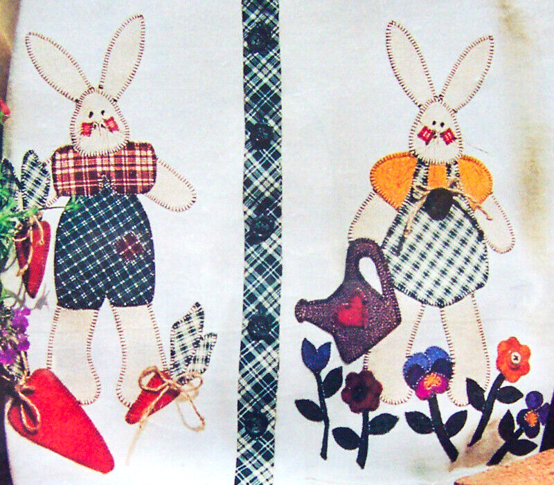 Country Comforts "MOPPIT & HOPPIT'S SPRING GARDEN" Applique PATTERNS - New!