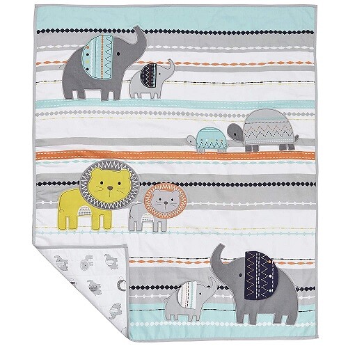 Wendy Bellissimo Sawyer Collection 7Pc Crib Bedding Set Include Sheets/Blanket