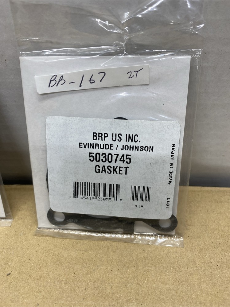 TWO Evinrude Johnson Thermostat Gaskets 5030745 BB-167