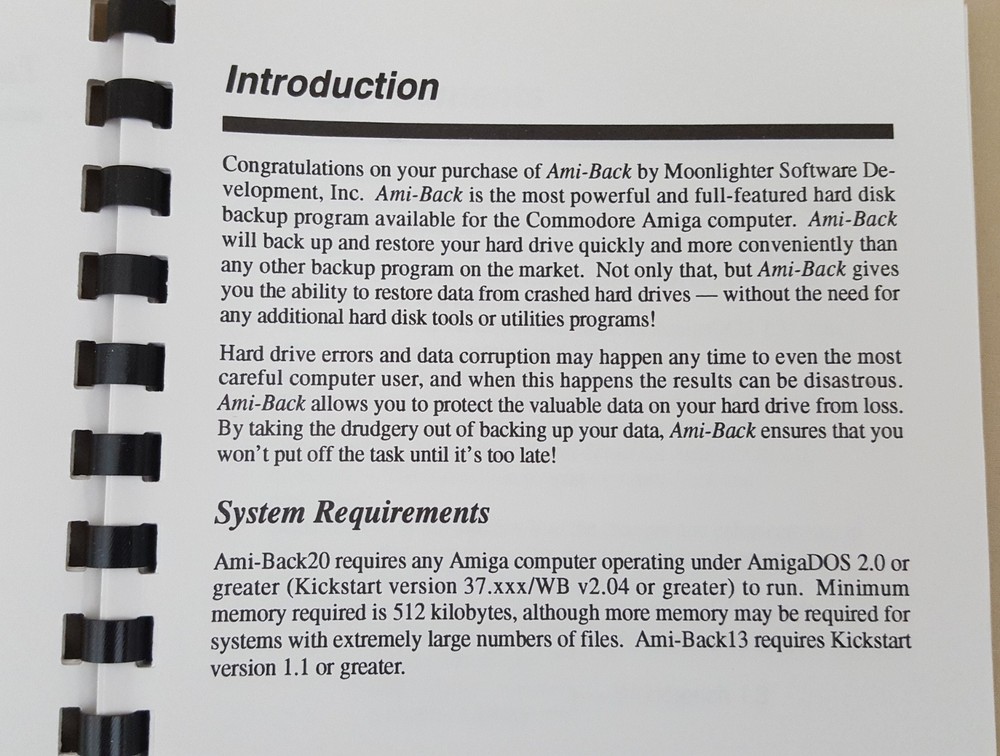 AMI-BACK v2.0f - Ultimate Hard Disk Backup Utility ©1992 for Commodore Amiga