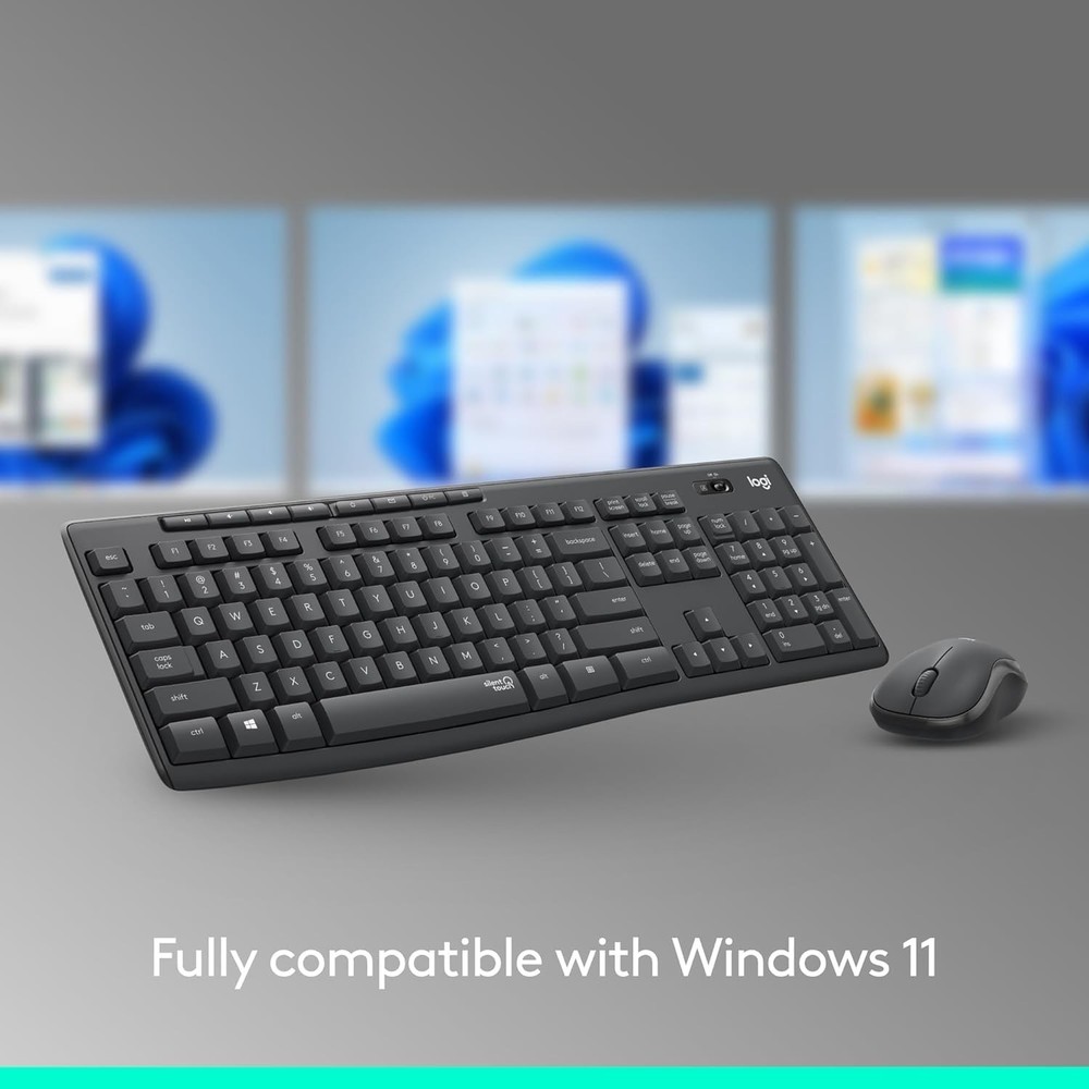 Silent and Efficient MK295 Wireless Keyboard Mouse Combo - 24 Battery Life