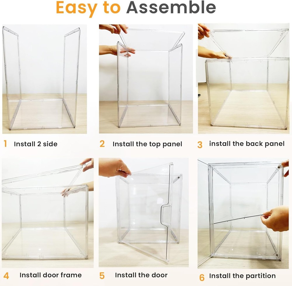 Bread Box,Large Boxs for Kitchen Countertop - 4 Layers Adjustable white